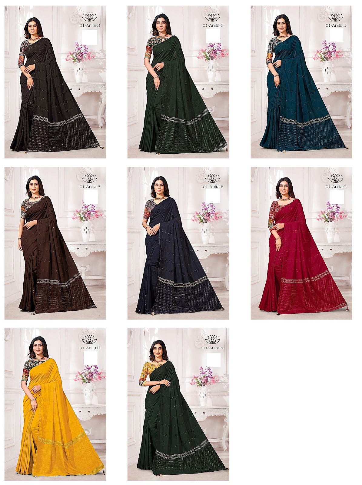 Anita 1 Kalpveli Muslin Sarees Wholesale Price