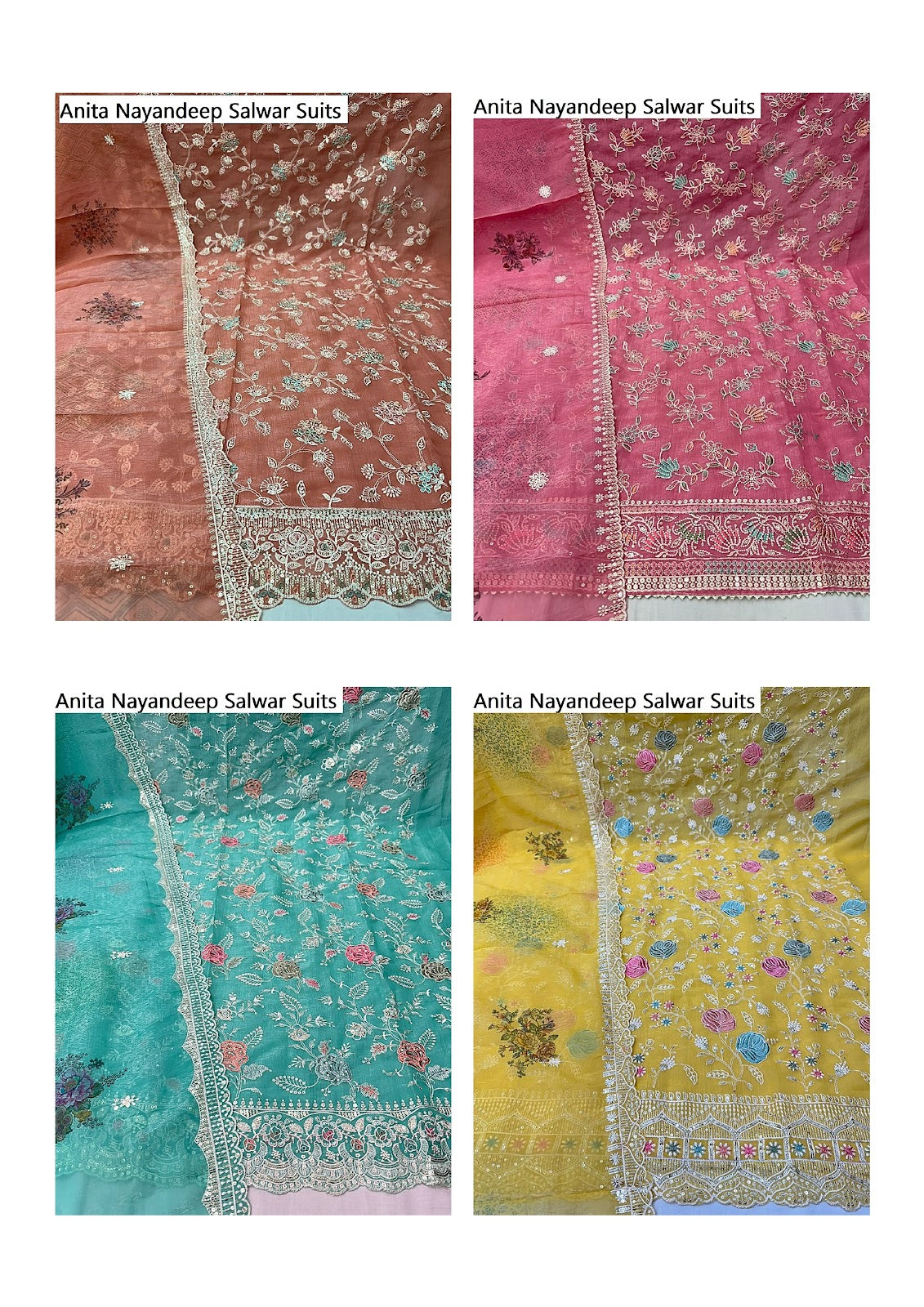 Anita Nayandeep Crunchy Silk Salwar Suits Supplier India