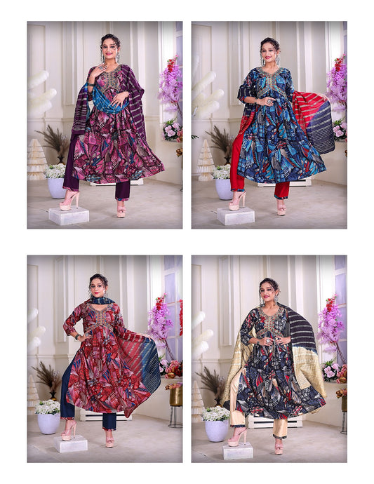 Ankita Vol 1 Kt Rayon 14Kg Readymade Pant Style Suits