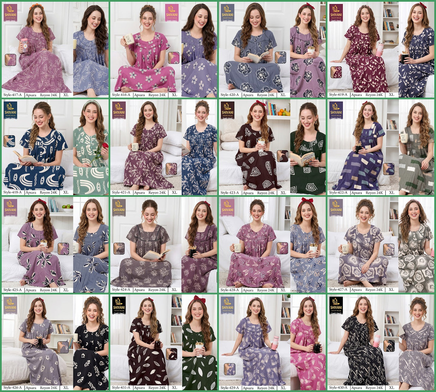 Apsara Shivani Rayon 24Kg Night Gowns Manufacturer Ahmedabad