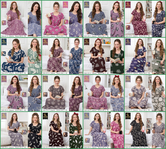 Apsara Shivani Rayon 24Kg Night Gowns Manufacturer Ahmedabad