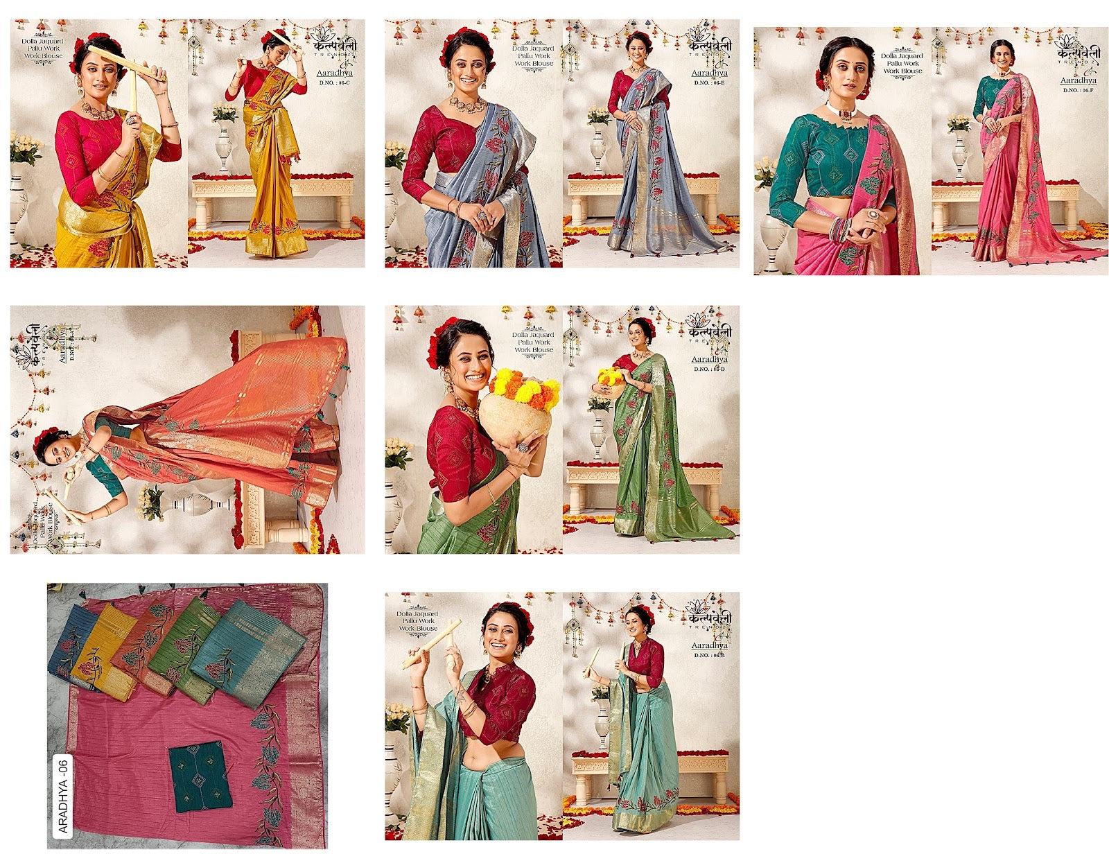 Aradhya 6 Kalpveli Dola Silk Sarees Wholesale Price