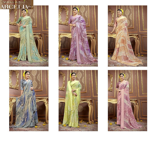 Arcelia 2 Vallabhi Prints Georgette Sarees Supplier India