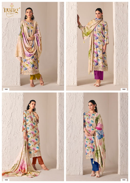 Armaani Rang Fashion Pashmina Suits Wholesale Rate