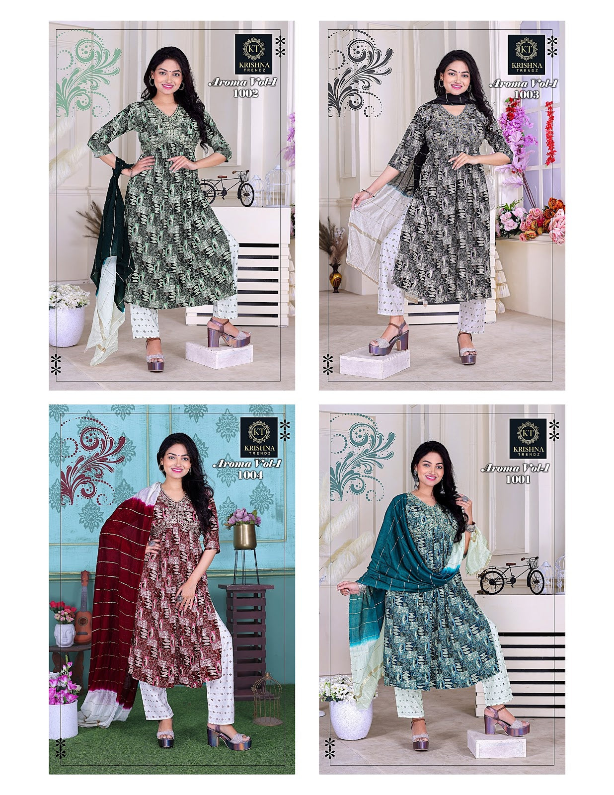Aroma Vol 1 Kt Rayon 14Kg Readymade Pant Style Suits