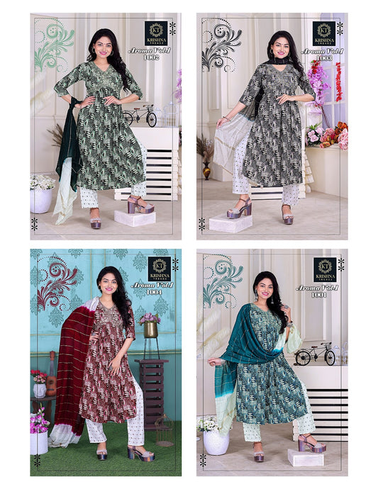 Aroma Vol 1 Kt Rayon 14Kg Readymade Pant Style Suits