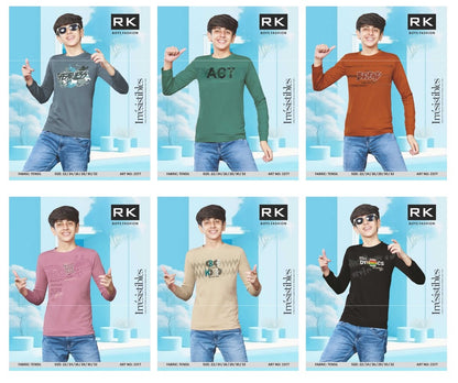 Art 2377 Rk Tencil Lycra Boys Tshirt Wholesaler India