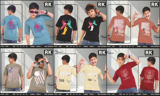 Art No 2481 Rk Tencil Boys Tshirt Exporter India