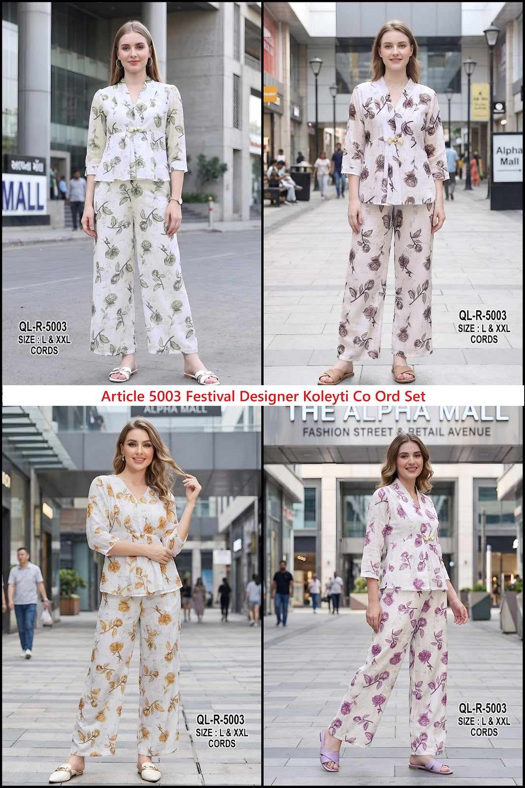 Article 5003 Festival Designer Koleyti Co Ord Set Exporter Ahmedabad