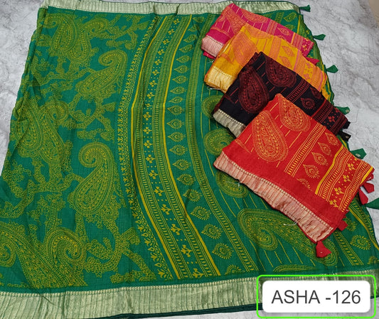 Asha 126 Kalpveli Mono Georgette Sarees Wholesaler India
