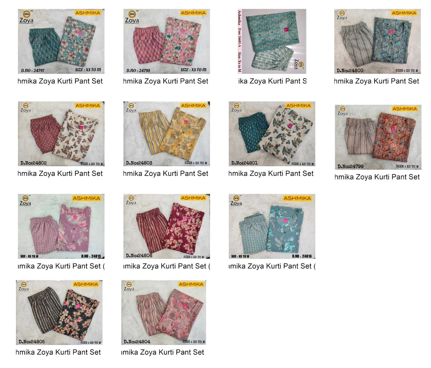 Ashmika Zoya Capsule Kurti Pant Set Exporter Gujarat