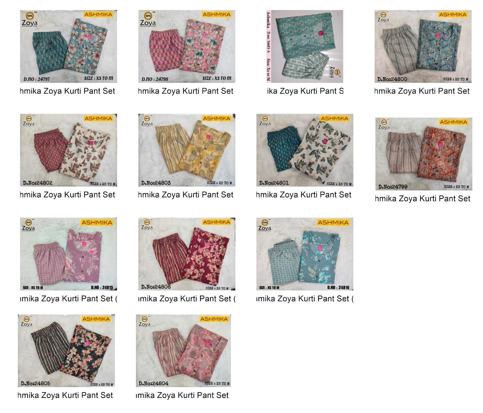 Ashmika Zoya Capsule Kurti Pant Set Exporter Gujarat