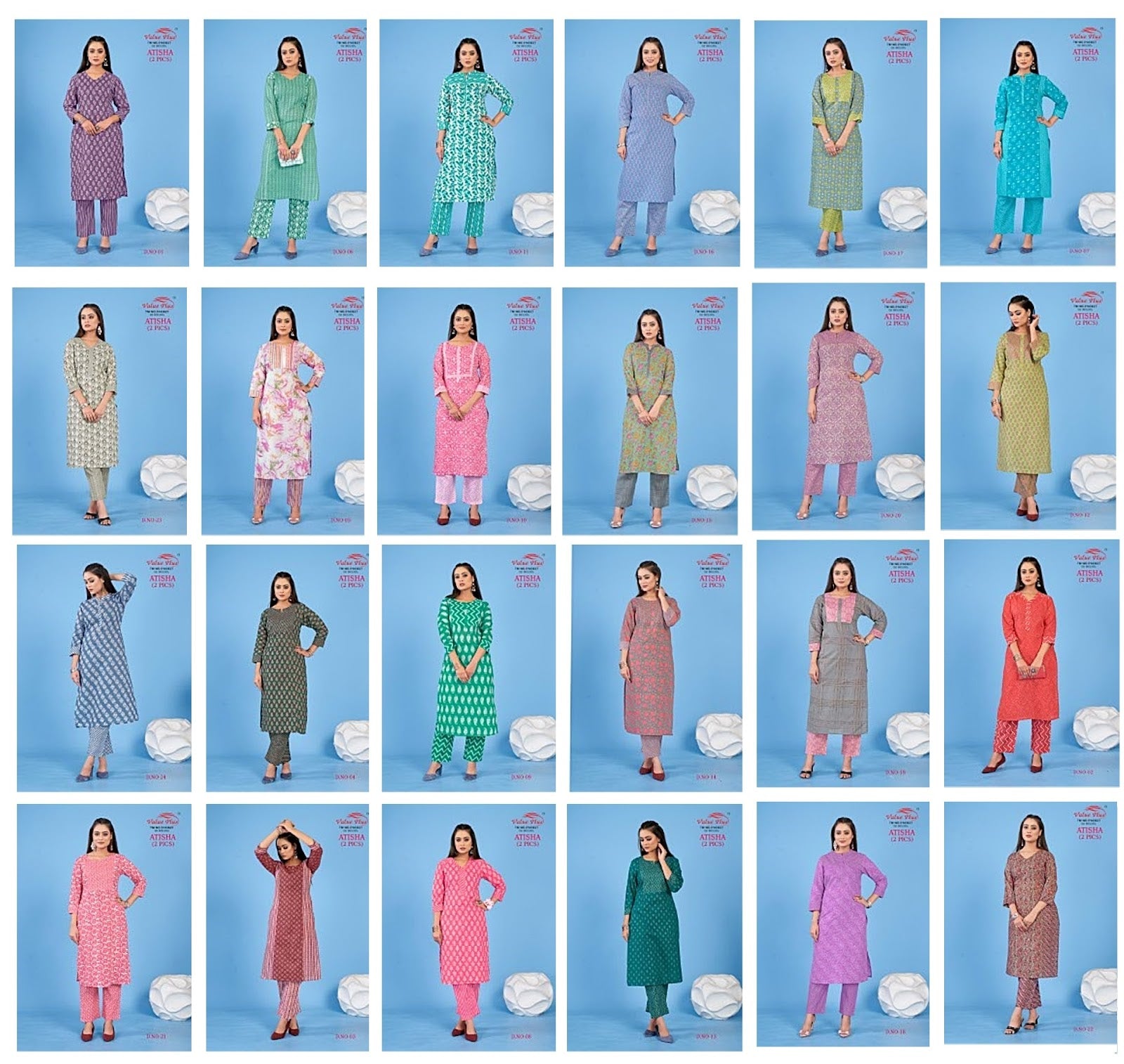 Atisha Value Plus Cotton Kurti Pant Set Supplier India