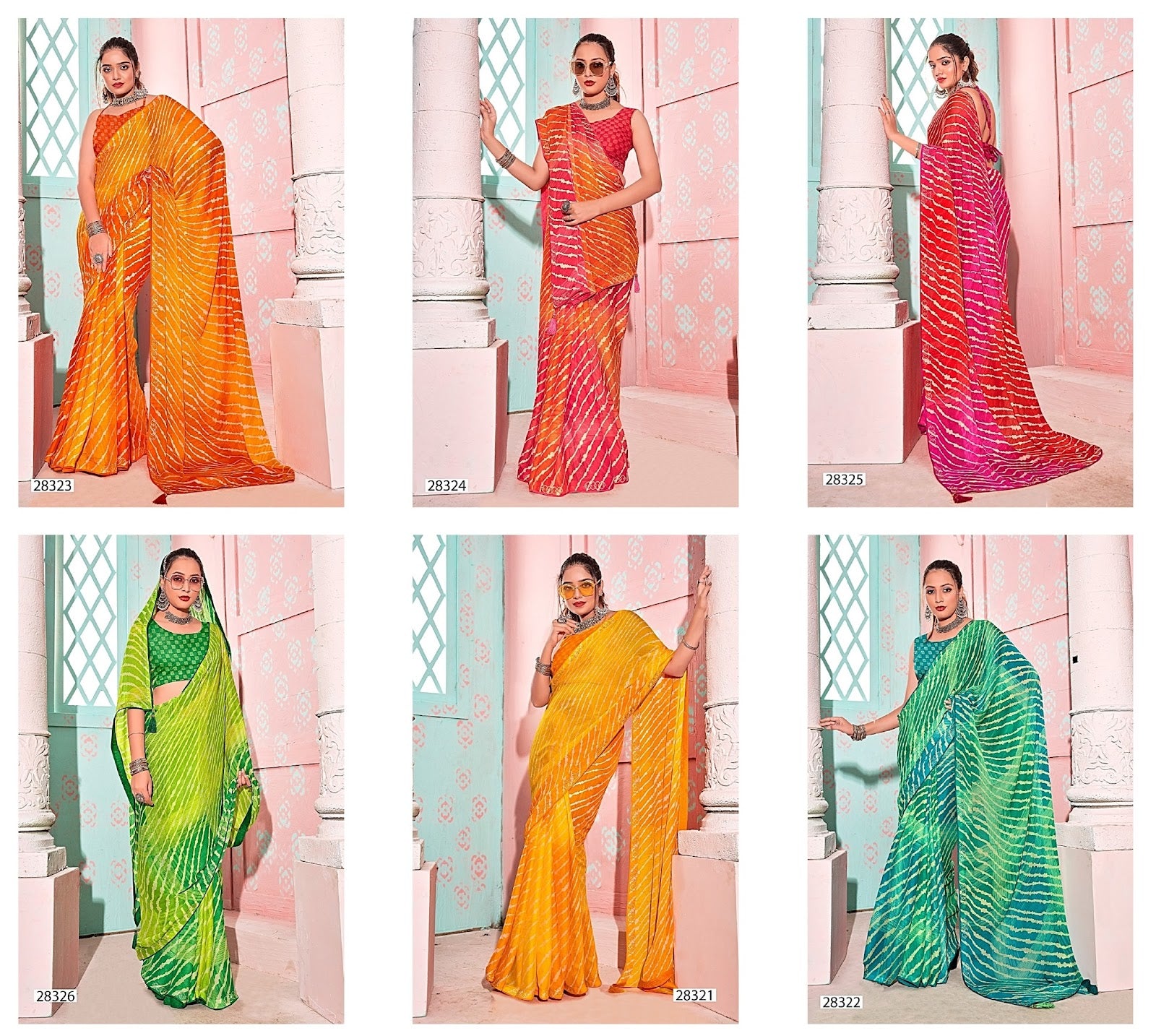 Avanti Vallabhi Prints Georgette Sarees Manufacturer Ahmedabad