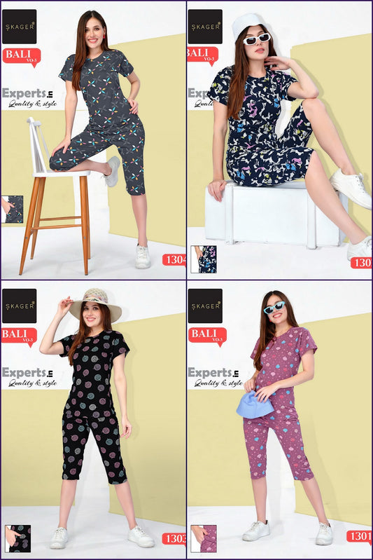 Bali Vol 3 Skager Cotton Capri Night Suits Supplier