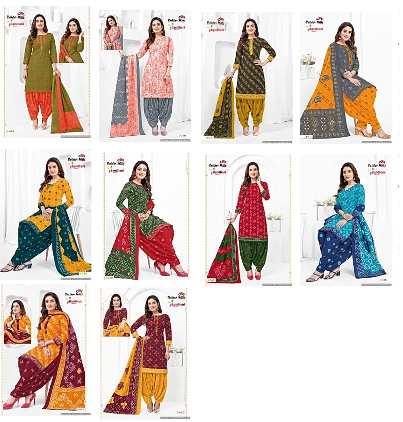 Bhidane Wool Bandhani Special Vol 34 Patidar Mills Cotton Dress Material – Kavya ...