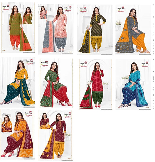 Bandhani Special Vol 34 Patidar Mills Cotton Dress Material