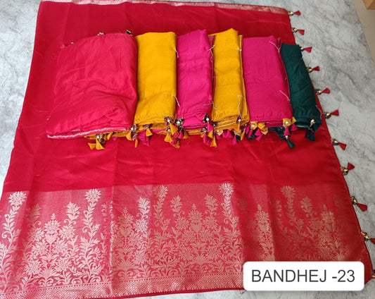 Bandhej-23 Kalpveli Soft Spun Sarees