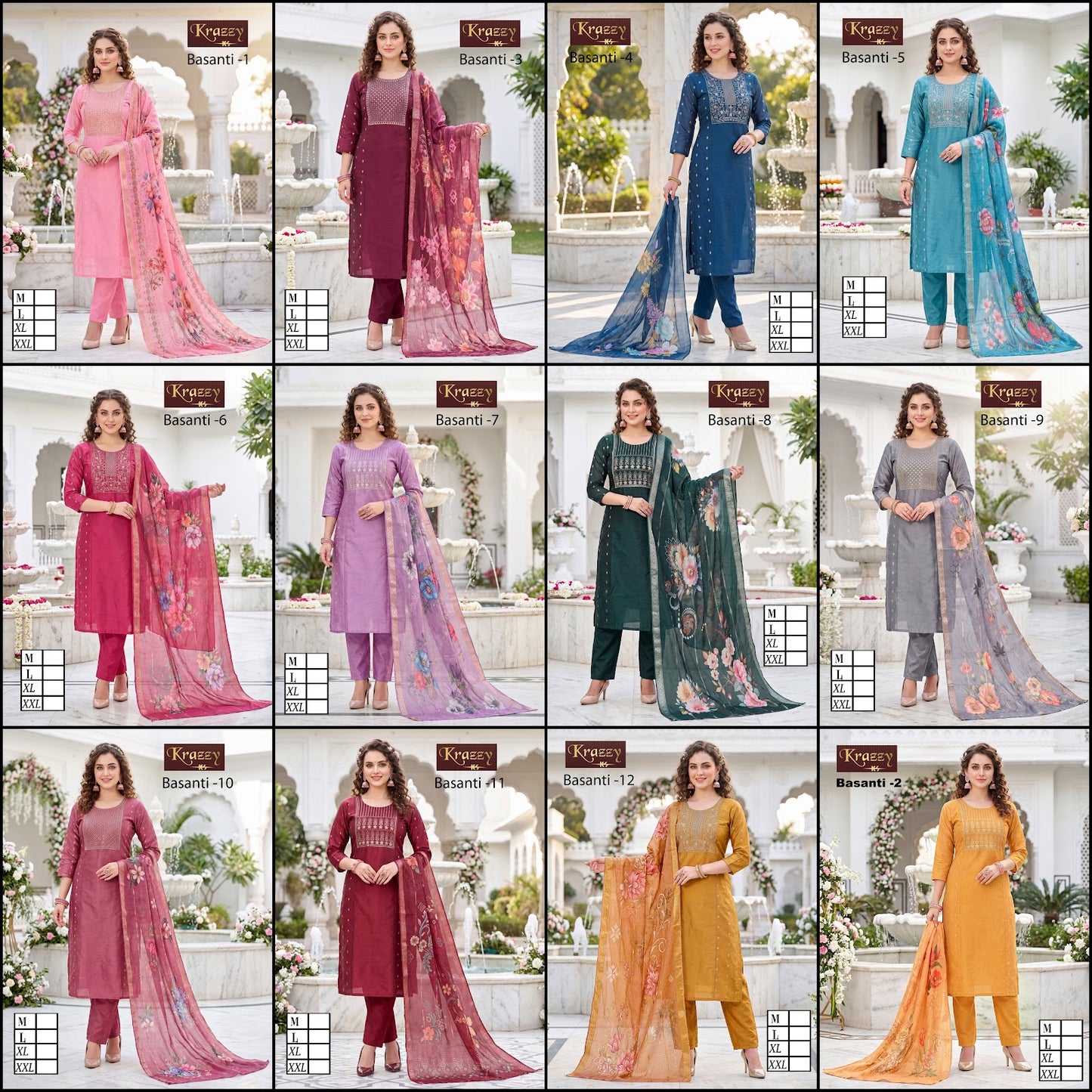 Basanti Krazzy Kanha Raw Silk Readymade Pant Style Suits Manufacturer Gujarat