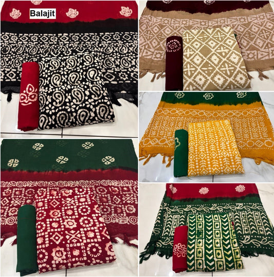 Batik Concept 0708 Balajit Heavy Rayon Salwar Suits Manufacturer Gujarat