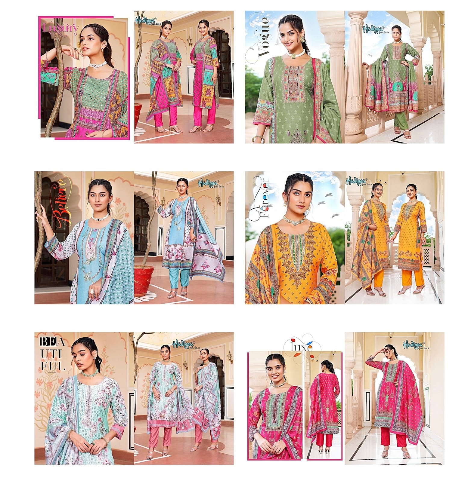 Believe Vol 1 Hadippa Muslin Readymade Pant Style Suits Wholesale