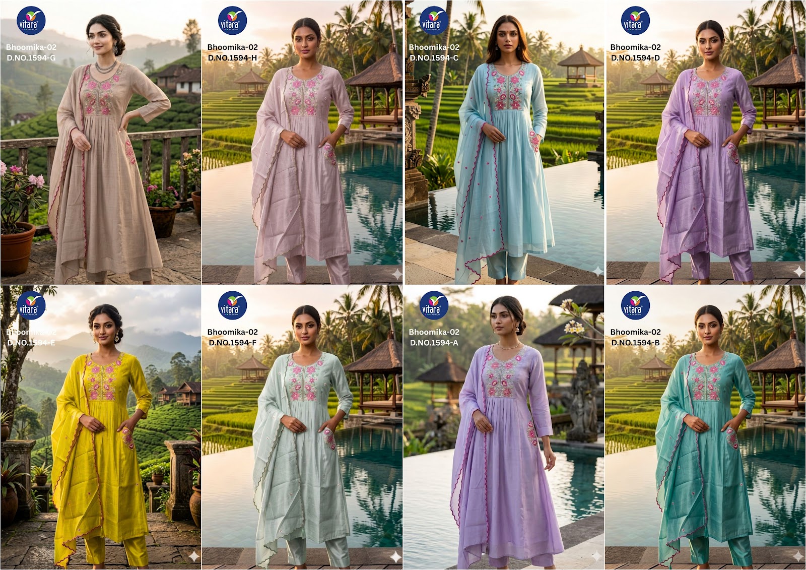Bhoomika 2 Vitara Chanderi Readymade Pant Style Suits Wholesaler Ahmedabad