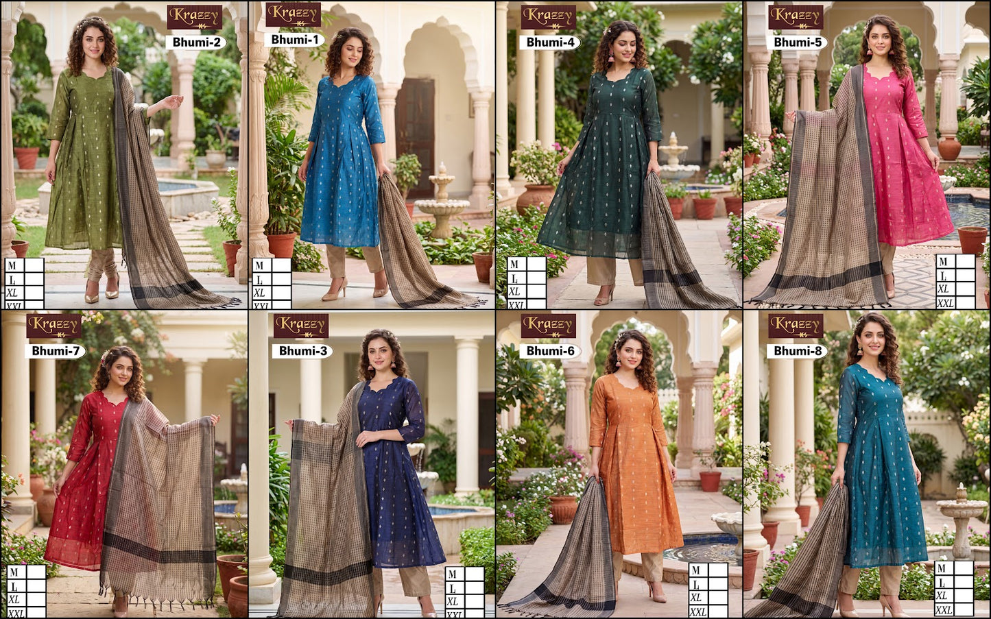 Bhumi Krazzy Kanha Raw Silk Readymade Anarkali Suits Supplier Gujarat