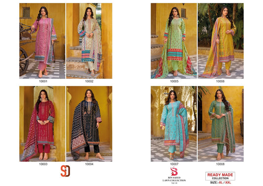 Bin Saeed Vol 10 Shraddha Designer Pure Cotton Pakistani Readymade Suits Supplier India