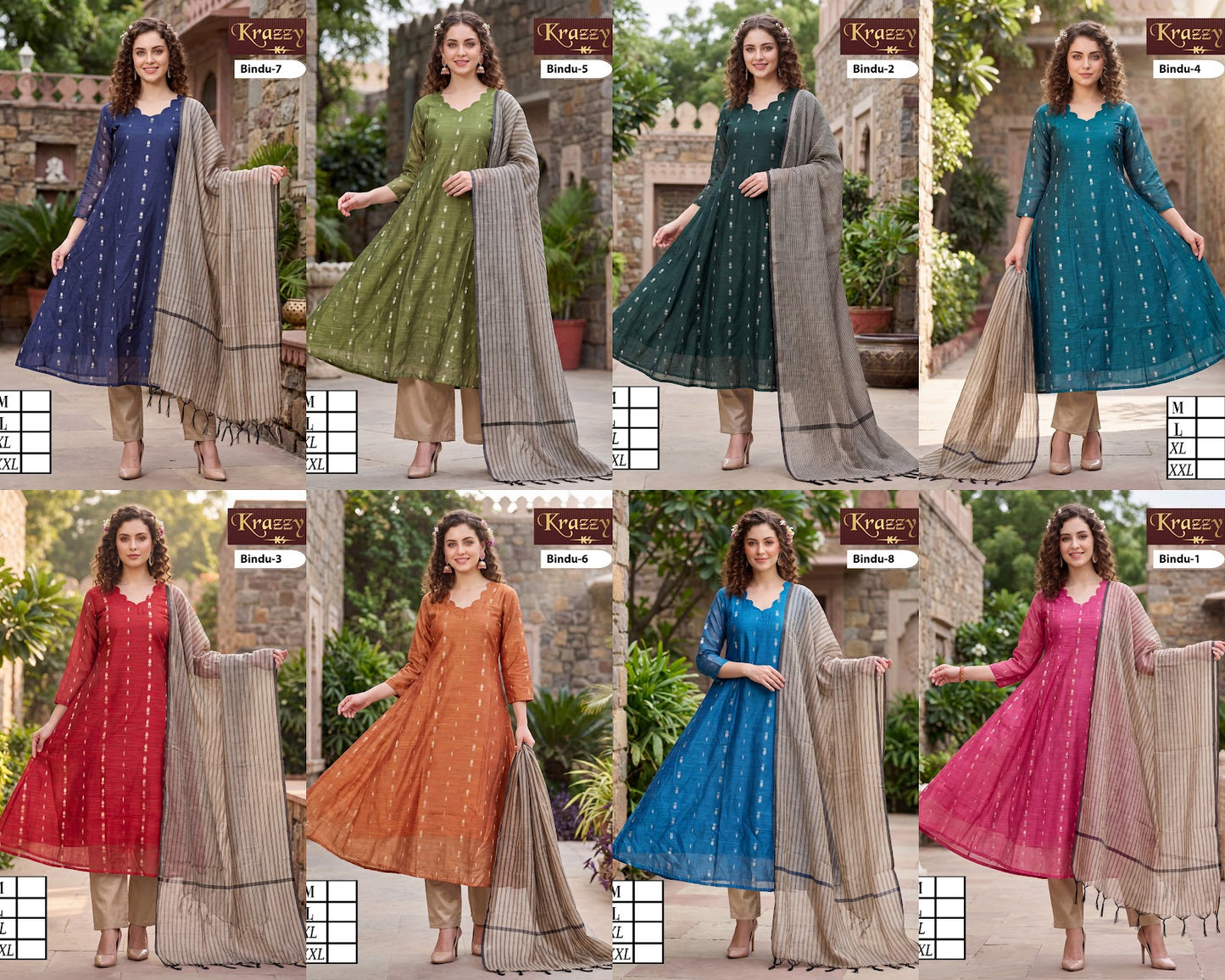Bindu Krazzy Kanha Silk Readymade Anarkali Suits Wholesaler