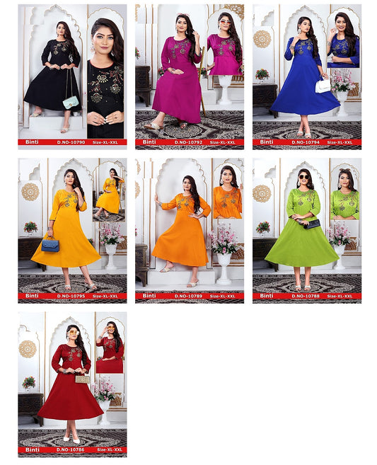 Binti Jnx Anarkali Kurtis Wholesale Price