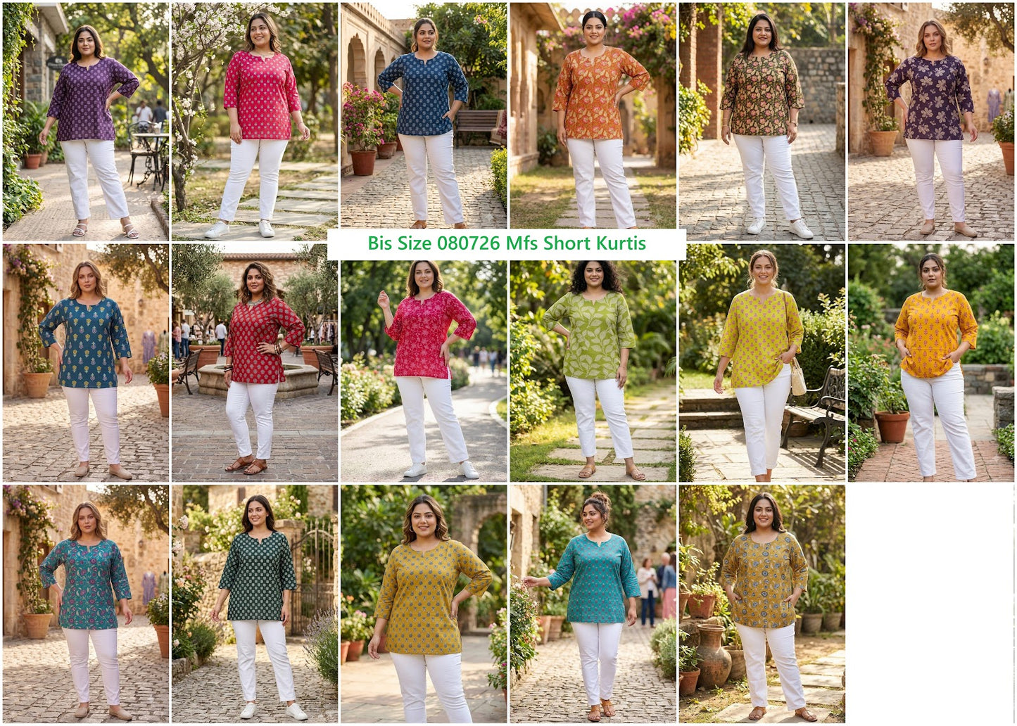 Bis Size 080726 Mfs Cotton Short Kurtis Exporter