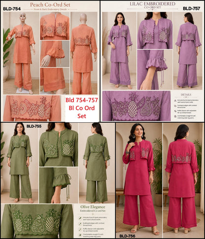 Bld 754-757 Bl Cotton Co Ord Set Manufacturer Gujarat