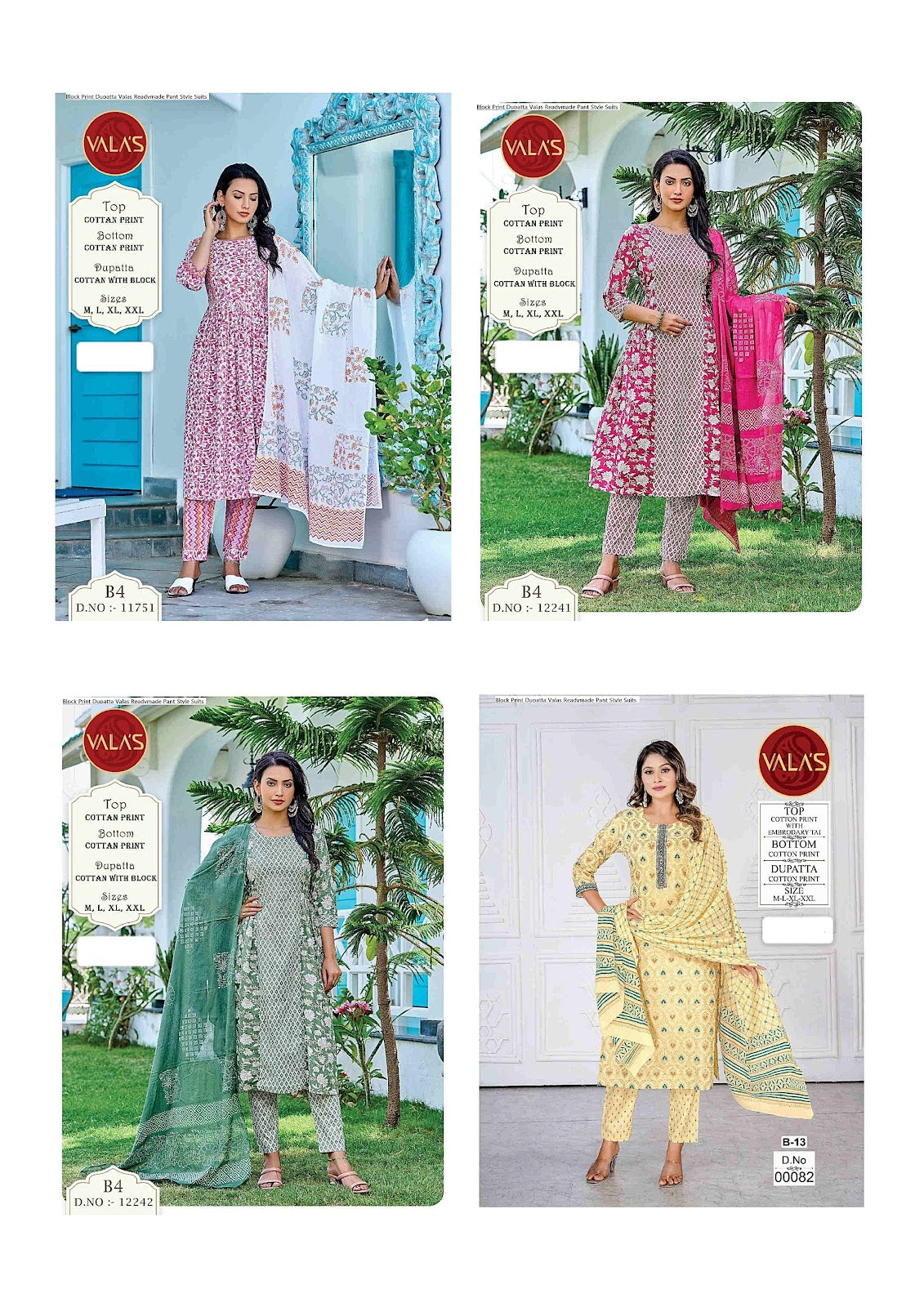 Block Print Dupatta Valas Readymade Pant Style Suits Exporter Ahmedabad