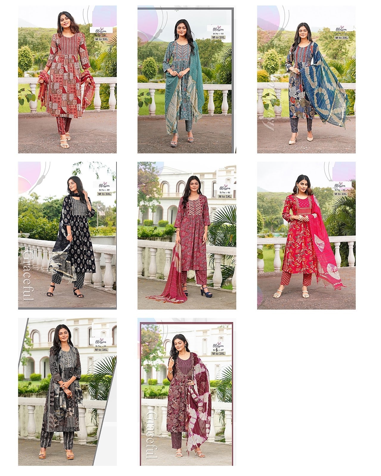 Blossom Jnx Rayon Readymade Pant Style Suits Wholesale