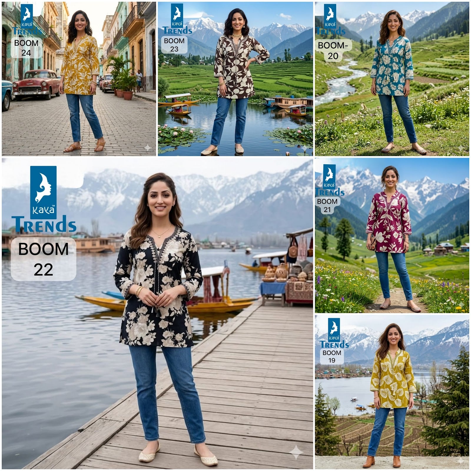 Boom Kaya Trends Rayon Short Kurtis Wholesaler