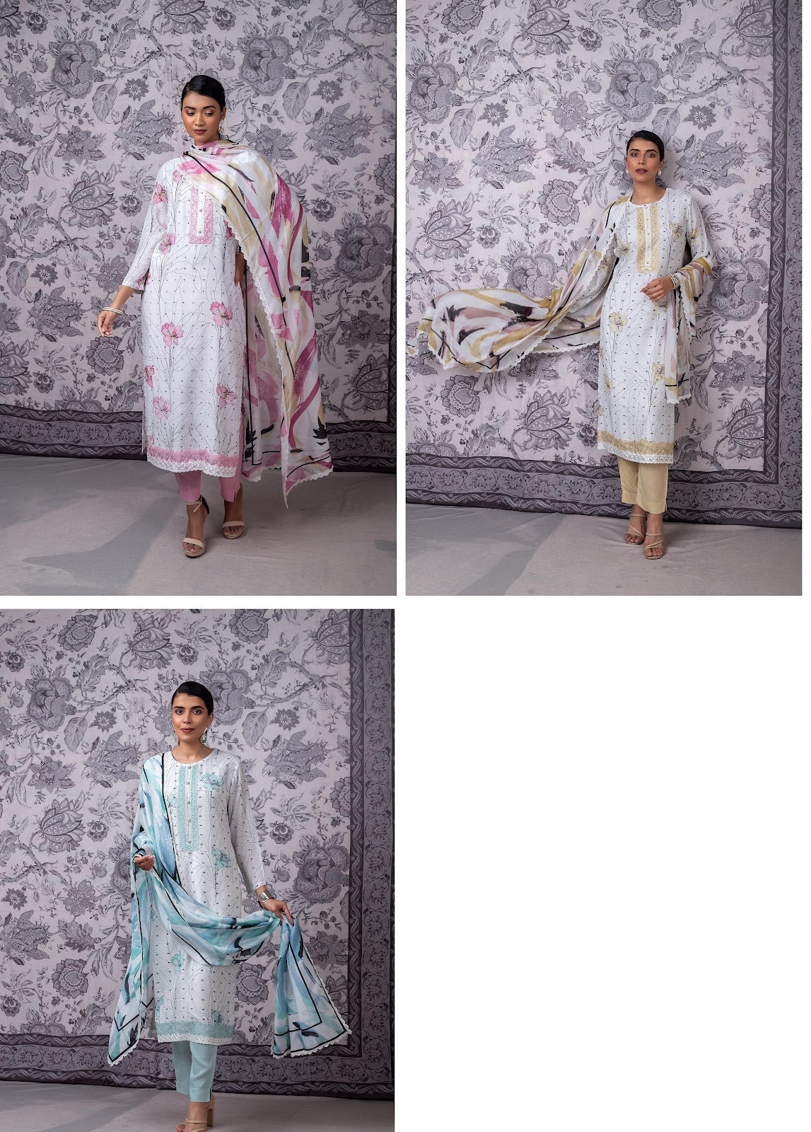 Breezy Naariti Pure Muslin Pant Style Suits Manufacturer Gujarat