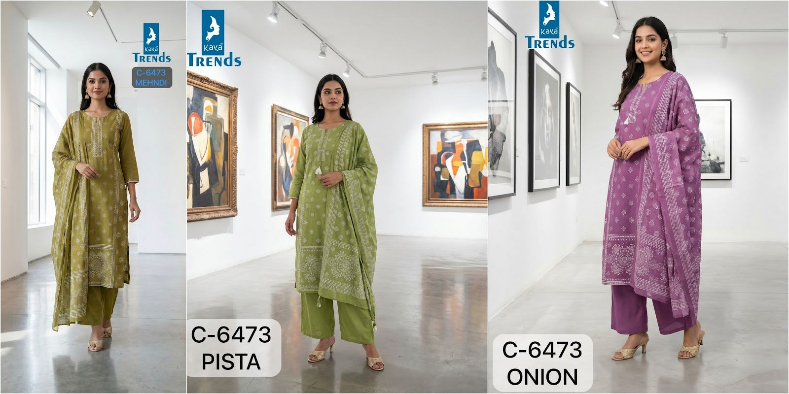 C 6473 Kaya Trends Cotton Readymade Pant Style Suits Exporter India