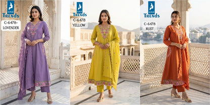 C 6478 Kaya Trends Cotton Readymade Anarkali Suits Wholesaler Ahmedabad
