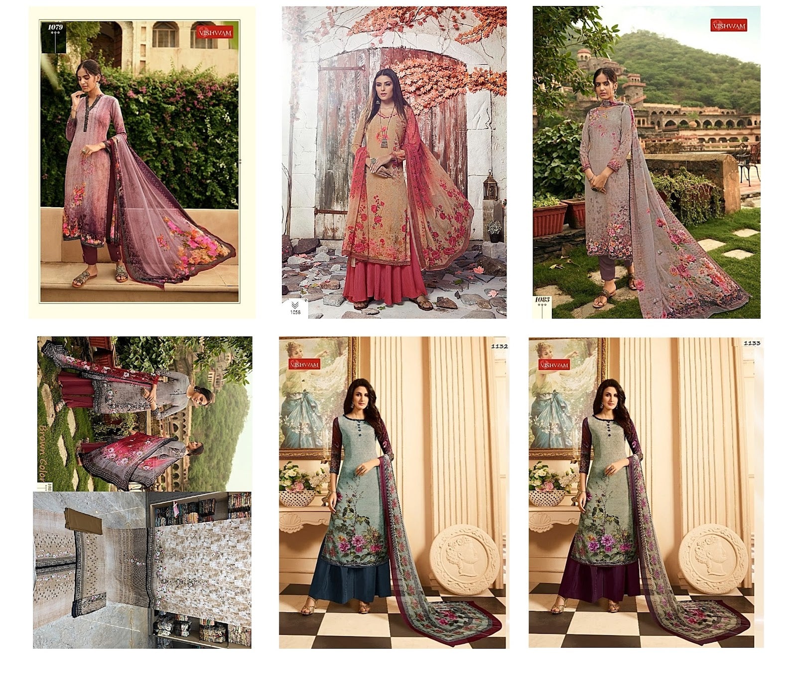 Cafe Latte 1309 Vishwam Fabrics Pant Style Suits Wholesaler India