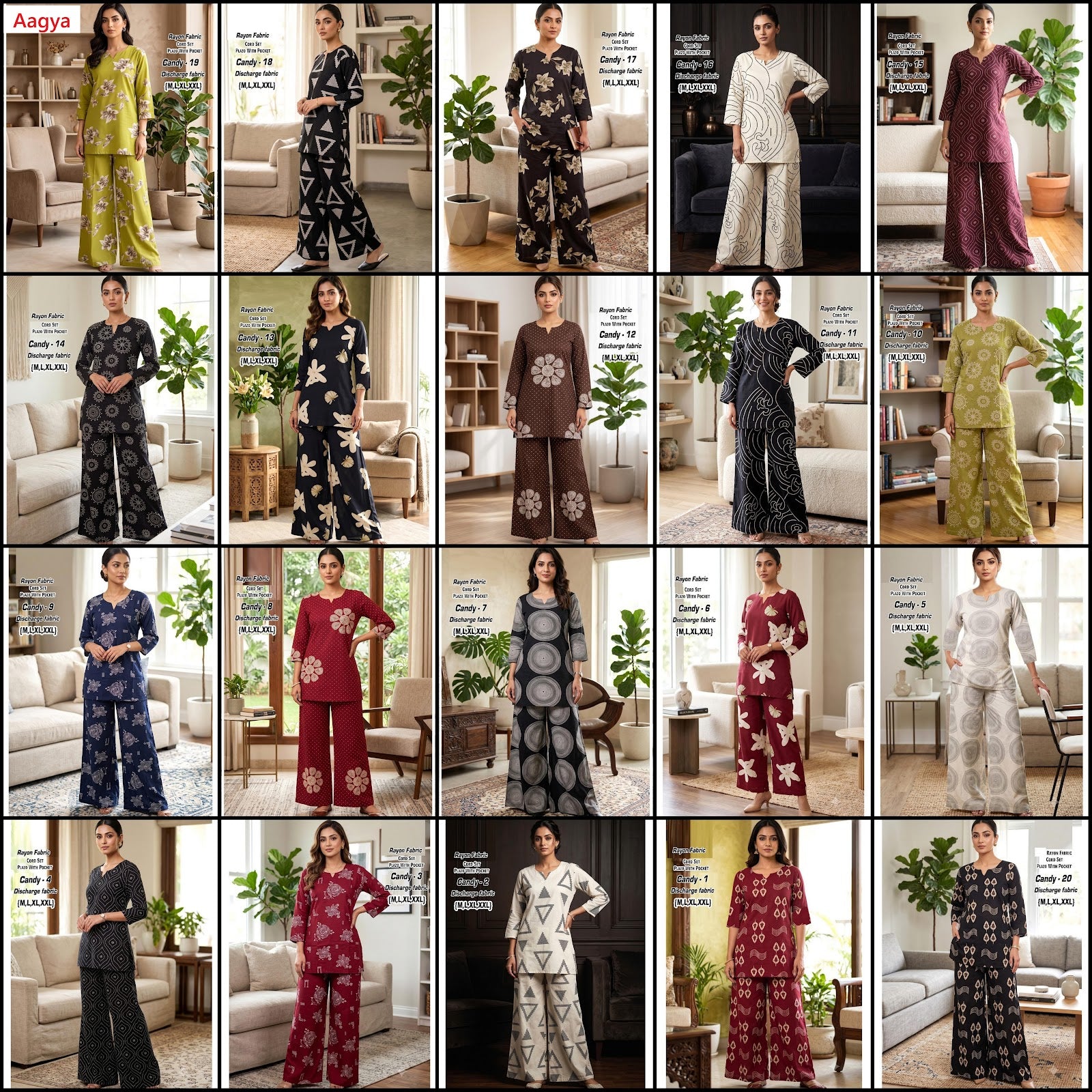Candy Aagya Rayon Co Ord Set Wholesale Price