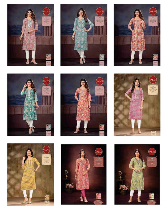 Capsule Valas Straight Cut Kurtis Manufacturer Gujarat