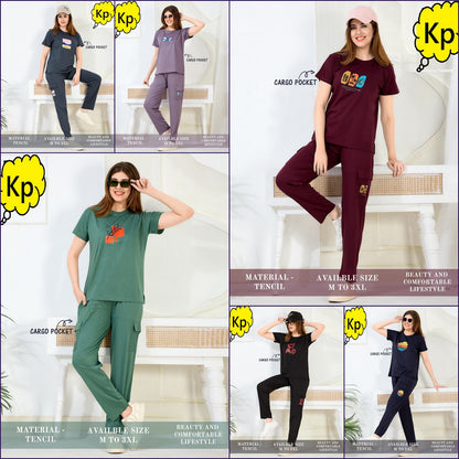 Cargo Plain 2105 Kp Tencil Pyjama Night Suits Wholesaler Ahmedabad