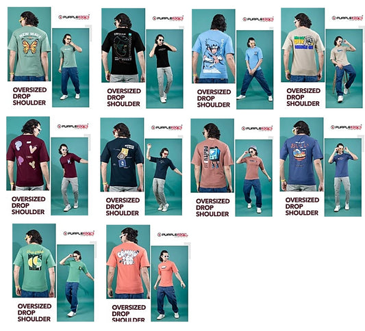Cat-2008 Purple Zone Cotton Looper Mens Tshirts Supplier India