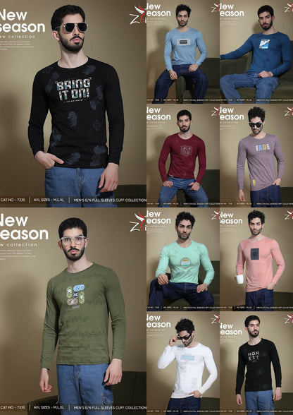 Cat 7335 Z Bird Cotton Mens Tshirts Wholesale Price