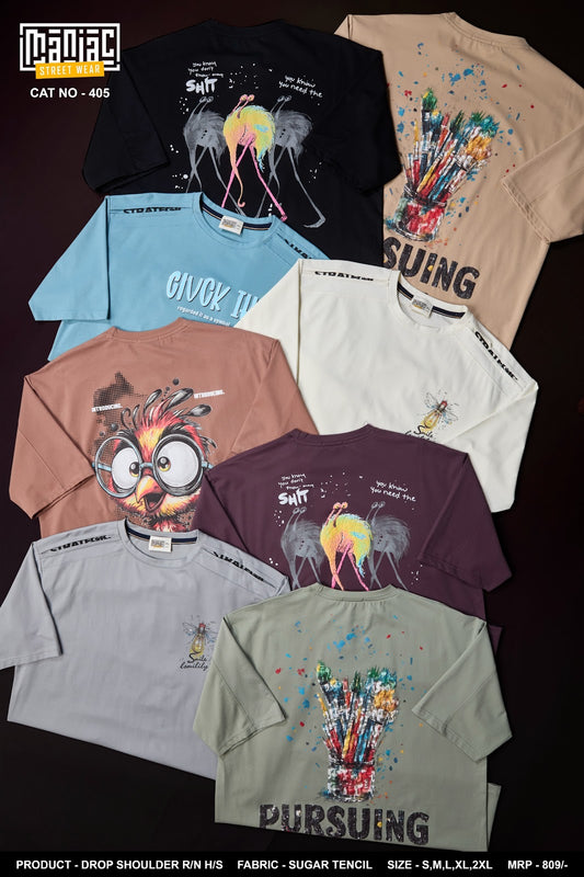 Cat No 405 Maniac Tencil Mens Tshirts Supplier India