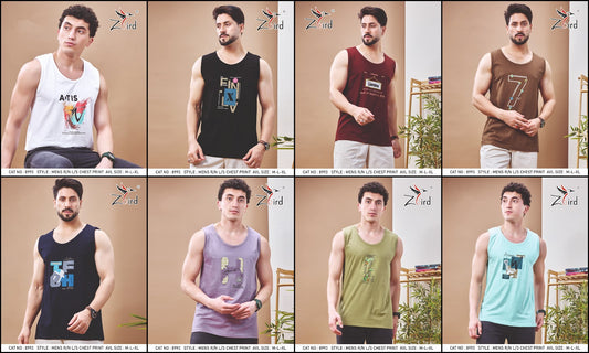 Cat No 8993 Z Bird Cotton Biowashed Mens Sando Supplier India
