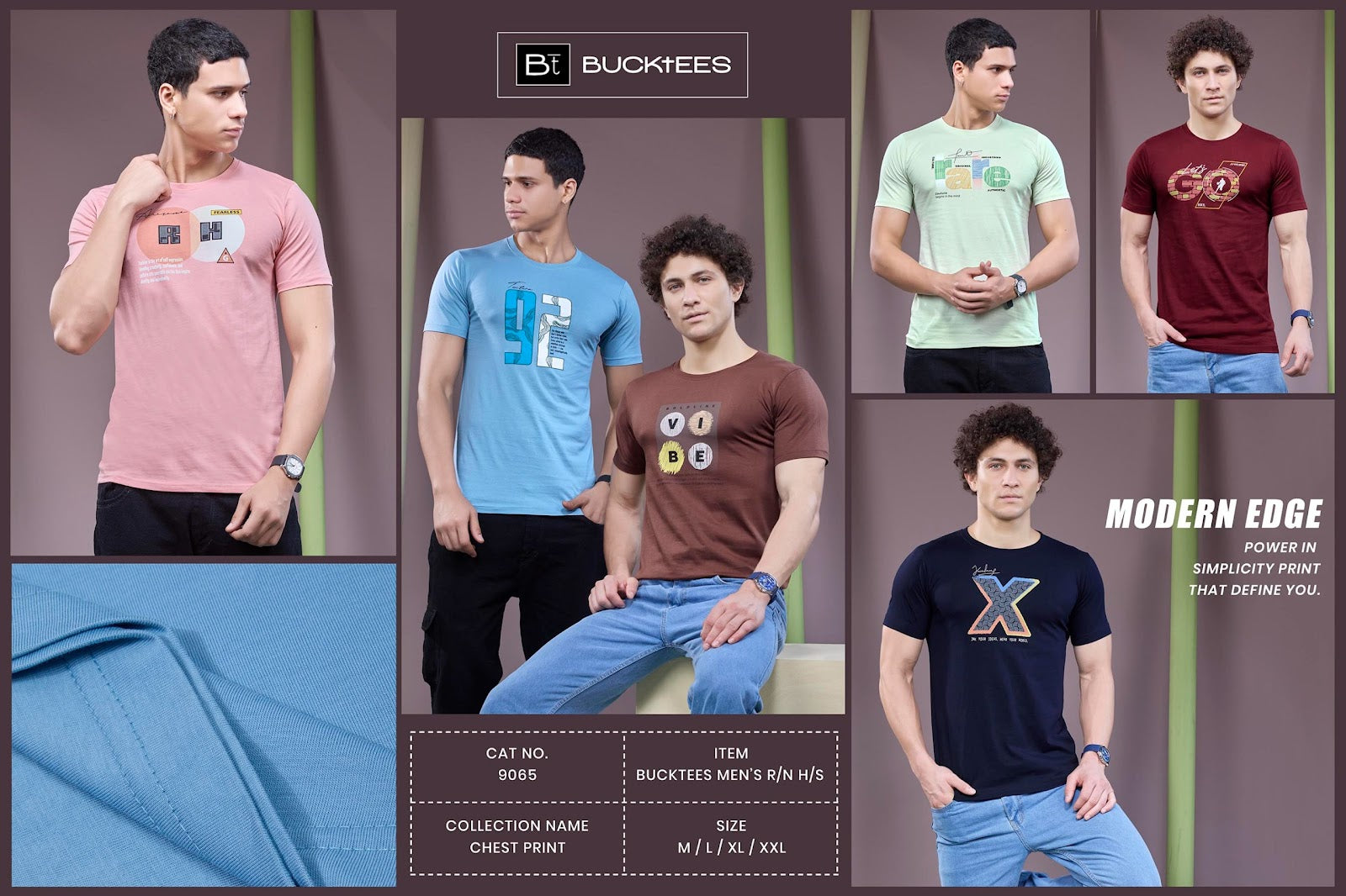 Cat No 9065 Bucktees Mens Tshirts Manufacturer