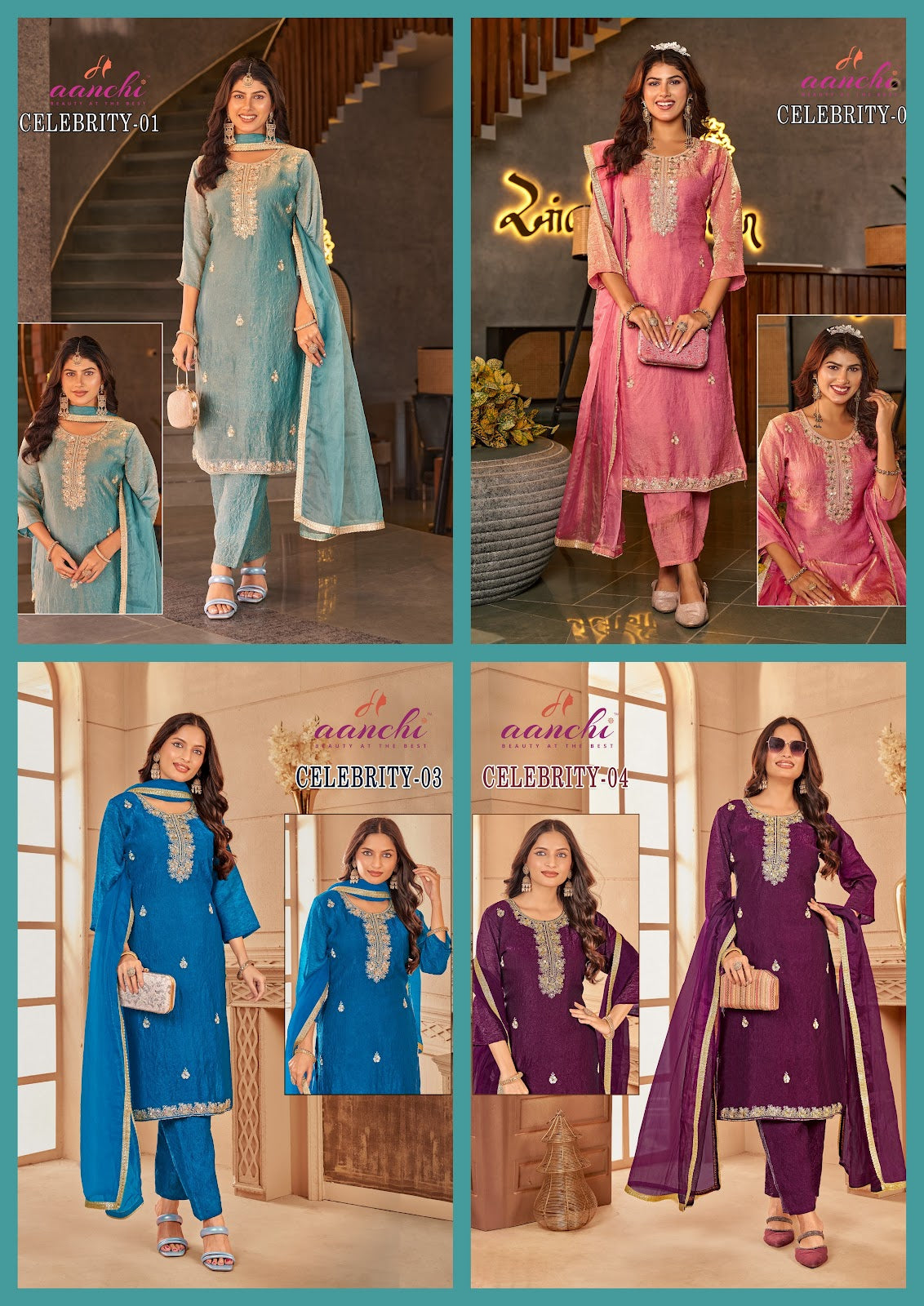 Celebrity Aanchi Fandy Readymade Pant Style Suits Exporter Gujarat