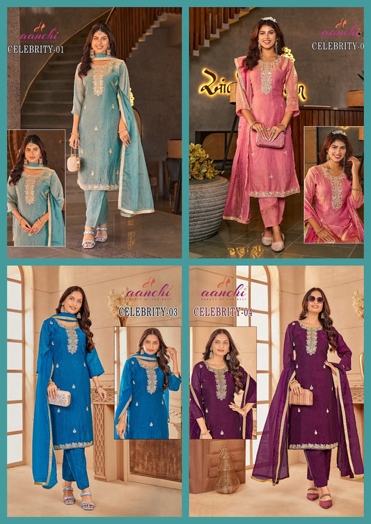 Celebrity Aanchi Fandy Readymade Pant Style Suits Exporter Gujarat