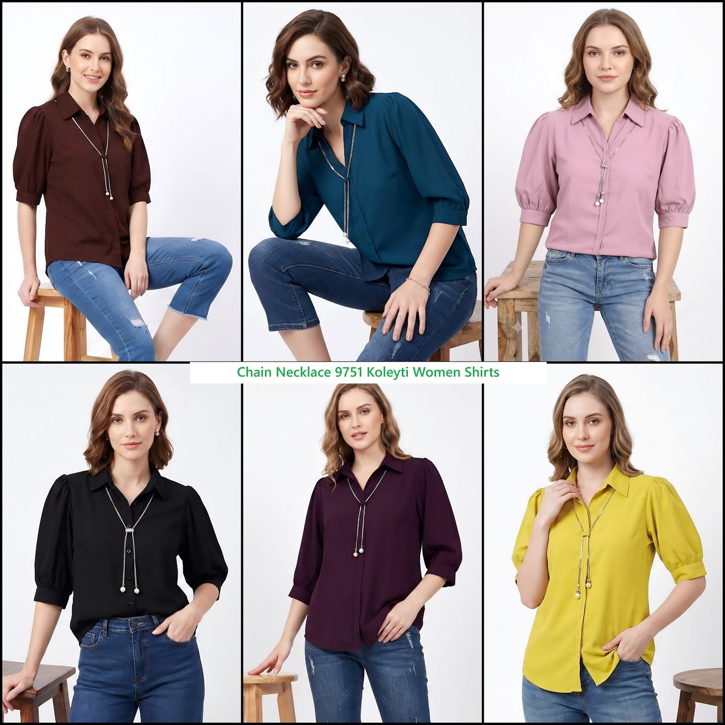 Chain Necklace 9751 Koleyti Women Shirts Wholesaler Gujarat